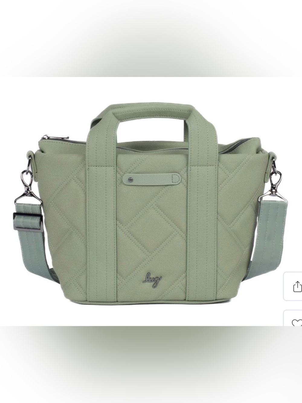 Lug Dory Matte Luxe VL Crossbody Bag Sage Green